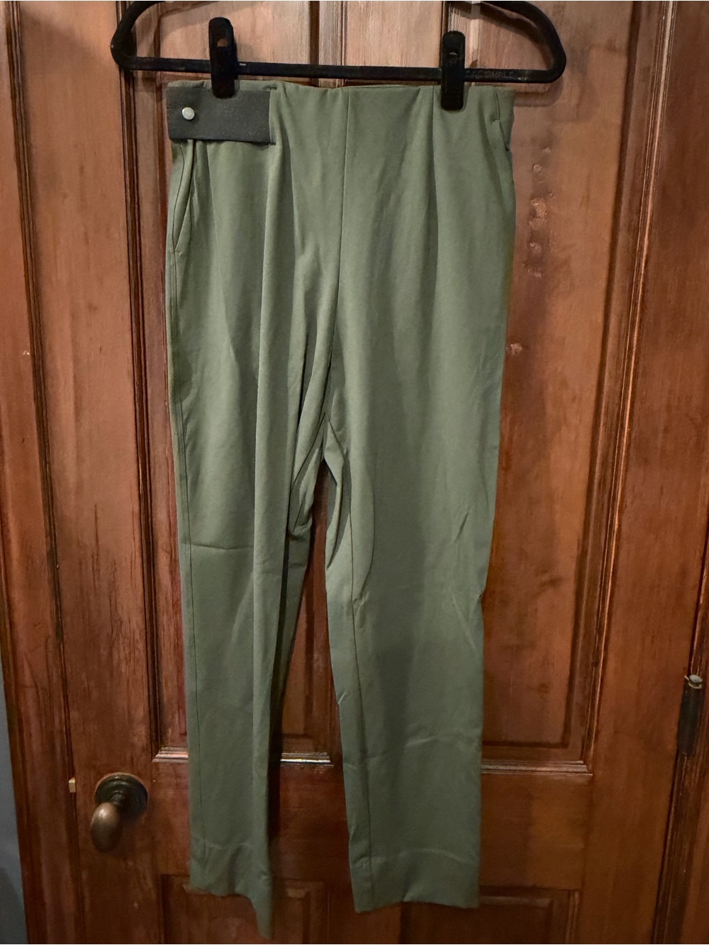 ADAY Olive Green Casual Tapered Pants